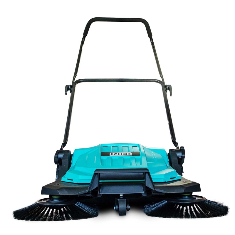 balayeuse-mecanique-manuelle-2-brosses-rotatives-27cm-larg-de-travail-63-cm-bac-20l-allees-terrasses-garage-intec Balayeuse mécanique 2 brosses rotatives 27cm – Image 1